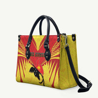 Papua New Guinea Rugby Leather Bag Kumuls Heritage LT05 Yellow - Polynesian Pride