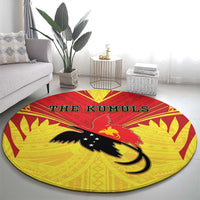 Papua New Guinea Rugby Round Carpet Kumuls Heritage LT05 - Polynesian Pride