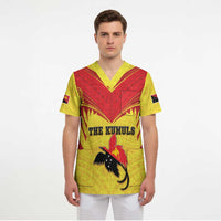 Papua New Guinea Rugby Custom Scrub Top Kumuls Heritage LT05 - Polynesian Pride