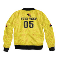 Papua New Guinea Rugby Custom Sleeve Zip Bomber Jacket Kumuls Heritage LT05 - Polynesian Pride