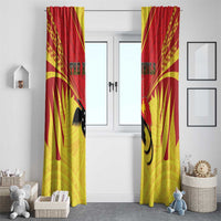 Papua New Guinea Rugby Window Curtain Kumuls Heritage LT05 - Polynesian Pride