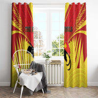 Papua New Guinea Rugby Window Curtain Kumuls Heritage LT05 - Polynesian Pride