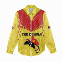Papua New Guinea Rugby Custom Women Casual Shirt Kumuls Heritage LT05 - Polynesian Pride