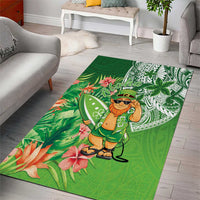 Aloha Hawaii St Patrick's Day Area Rug Polynesian Style
