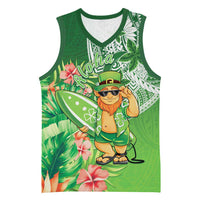 Aloha Hawaii St Patrick's Day Basketball Jersey Polynesian Style LT05 Unisex Green - Polynesian Pride