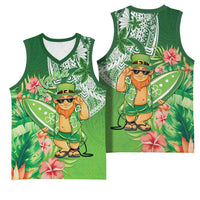 Aloha Hawaii St Patrick's Day Basketball Jersey Polynesian Style LT05 - Polynesian Pride