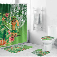 Aloha Hawaii St Patrick's Day Bathroom Set Polynesian Style LT05 Bathroom Set (4 pcs) Green - Polynesian Pride
