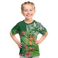 Aloha Hawaii St Patrick's Day Kid T Shirt Polynesian Style LT05 Green - Polynesian Pride