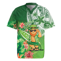 Aloha Hawaii St Patrick's Day Rugby Jersey Polynesian Style LT05 Green - Polynesian Pride