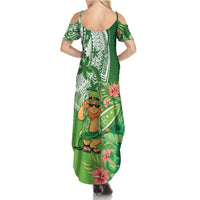 Aloha Hawaii St Patrick's Day Summer Maxi Dress Polynesian Style LT05 - Polynesian Pride
