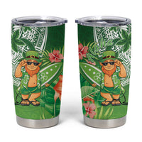 Aloha Hawaii St Patrick's Day Tumbler Cup Polynesian Style LT05 Green - Polynesian Pride