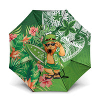 Aloha Hawaii St Patrick's Day Umbrella Polynesian Style