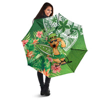 Aloha Hawaii St Patrick's Day Umbrella Polynesian Style