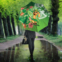 Aloha Hawaii St Patrick's Day Umbrella Polynesian Style