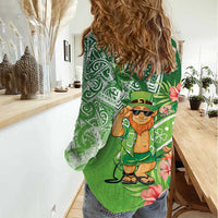 Aloha Hawaii St Patrick's Day Women Casual Shirt Polynesian Style LT05 - Polynesian Pride