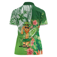 Aloha Hawaii St Patrick's Day Women Polo Shirt Polynesian Style LT05 - Polynesian Pride