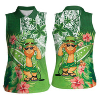 Aloha Hawaii St Patrick's Day Women Sleeveless Polo Shirt Polynesian Style LT05 - Polynesian Pride