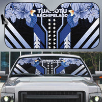 French Polynesia Tuamotu Archipelago Auto Sun Shade Polynesian Pattern Unique Style LT05 Navy - Polynesian Pride
