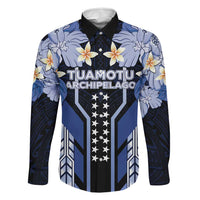 French Polynesia Tuamotu Archipelago Family Matching Tank Maxi Dress and Hawaiian Shirt Polynesian Pattern Unique Style LT05 Dad's Shirt - Long Sleeve Navy - Polynesian Pride