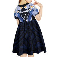 French Polynesia Tuamotu Archipelago Kid Short Sleeve Dress Polynesian Pattern Unique Style LT05 - Polynesian Pride