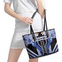 French Polynesia Tuamotu Archipelago Leather Tote Bag Polynesian Pattern Unique Style LT05 - Polynesian Pride