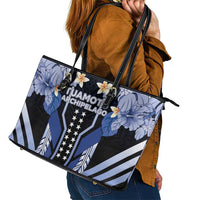 French Polynesia Tuamotu Archipelago Leather Tote Bag Polynesian Pattern Unique Style LT05 - Polynesian Pride