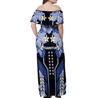 French Polynesia Tuamotu Archipelago Off Shoulder Maxi Dress Polynesian Pattern Unique Style LT05 - Polynesian Pride