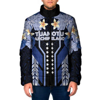 French Polynesia Tuamotu Archipelago Padded Jacket Polynesian Pattern Unique Style LT05 Men Navy - Polynesian Pride