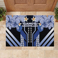 French Polynesia Tuamotu Archipelago Rubber Doormat Polynesian Pattern Unique Style LT05 Navy - Polynesian Pride