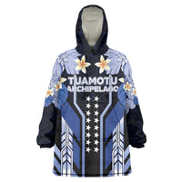 French Polynesia Tuamotu Archipelago Wearable Blanket Hoodie Polynesian Pattern Unique Style LT05 One Size Navy - Polynesian Pride