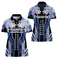 French Polynesia Tuamotu Archipelago Women Polo Shirt Polynesian Pattern Unique Style LT05 - Polynesian Pride