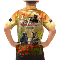 Australia And New Zealand ANZAC Day Family Matching Mermaid Dress and Hawaiian Shirt Kangaroo And Kiwi Bird Soldiers Lest We Forget LT05 - Polynesian Pride