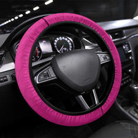 New Zealand Fern Rugby Steering Wheel Cover Pink Maori Pattern