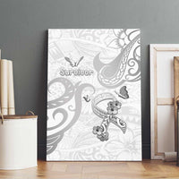Brain Cancer Awareness Canvas Wall Art Ribbon Polynesian Pattern LT05 - Polynesian Pride