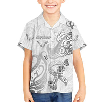 Personalised Brain Cancer Awareness Family Matching Puletasi and Hawaiian Shirt Ribbon Polynesian Pattern