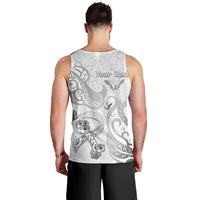 Personalised Brain Cancer Awareness Men Tank Top Ribbon Polynesian Pattern LT05 - Polynesian Pride