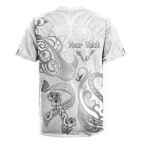 Personalised Brain Cancer Awareness Rugby Jersey Ribbon Polynesian Pattern