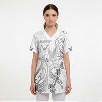 Personalised Brain Cancer Awareness Scrub Top Ribbon Polynesian Pattern LT05 - Polynesian Pride
