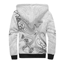 Personalised Brain Cancer Awareness Sherpa Hoodie Ribbon Polynesian Pattern LT05 - Polynesian Pride