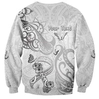 Personalised Brain Cancer Awareness Sweatshirt Ribbon Polynesian Pattern LT05 - Polynesian Pride