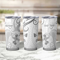 Personalised Brain Cancer Awareness Tumbler Cup Ribbon Polynesian Pattern LT05 - Polynesian Pride