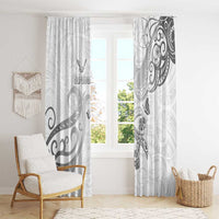 Brain Cancer Awareness Window Curtain Ribbon Polynesian Pattern LT05 - Polynesian Pride