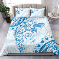 Polynesian Pattern With Plumeria Flowers Bedding Set Blue LT05 - Polynesian Pride