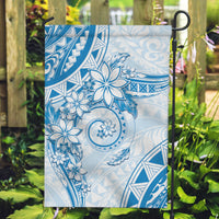 Polynesian Pattern With Plumeria Flowers Garden Flag Blue LT05 Garden Flag Blue - Polynesian Pride