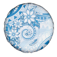 Polynesian Pattern With Plumeria Flowers Spare Tire Cover Blue LT05 - Polynesian Pride