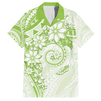 Polynesian Pattern With Plumeria Flowers Hawaiian Shirt Lime Green LT05 Lime Green - Polynesian Pride