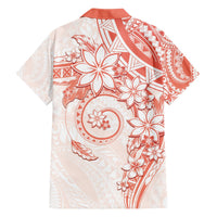 Polynesian Pattern With Plumeria Flowers Hawaiian Shirt Orange Peach LT05 - Polynesian Pride