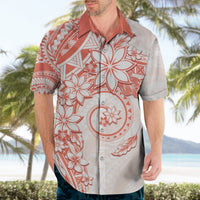 Polynesian Pattern With Plumeria Flowers Hawaiian Shirt Orange Peach LT05 - Polynesian Pride