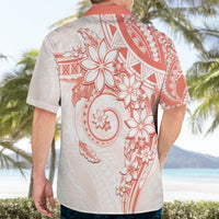 Polynesian Pattern With Plumeria Flowers Hawaiian Shirt Orange Peach LT05 - Polynesian Pride