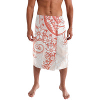 Polynesian Pattern With Plumeria Flowers Lavalava Orange Peach LT05 Peach - Polynesian Pride
